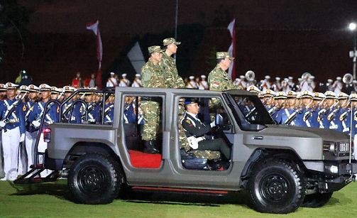 Dipimpin Presiden Prabowo, Menhan Sjafrie Sjamsoeddin Hadiri Upacara Parade Senja di Akmil Magelang